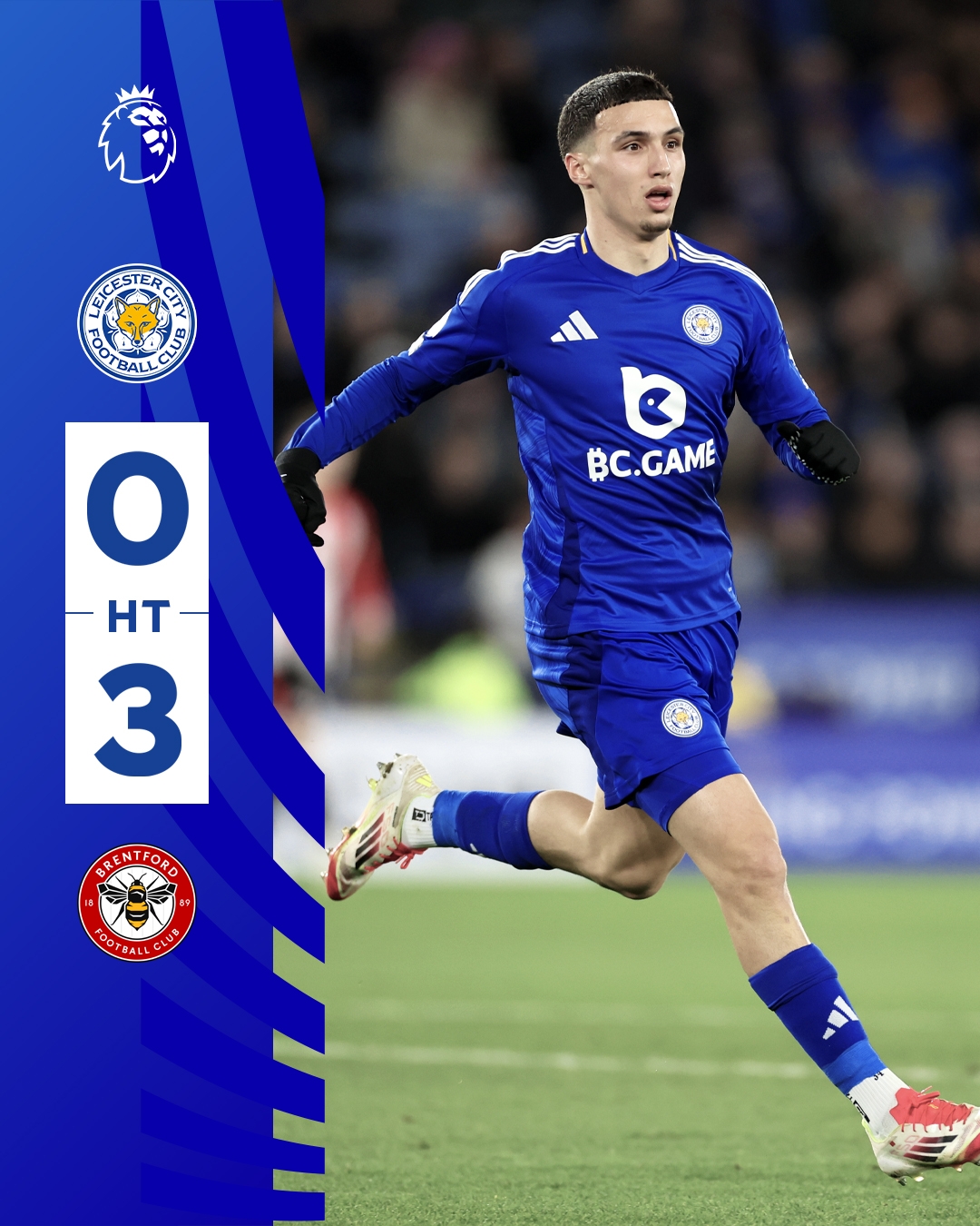  半場(chǎng)0-3！萊斯特若不進(jìn)球輸球，將主場(chǎng)6連敗0進(jìn)球創(chuàng)歷史最糟戰(zhàn)績(jī)