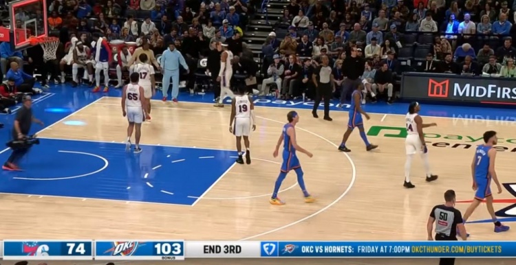  多名主力輪休！雷霆三節(jié)破百 103-74領先76人29分