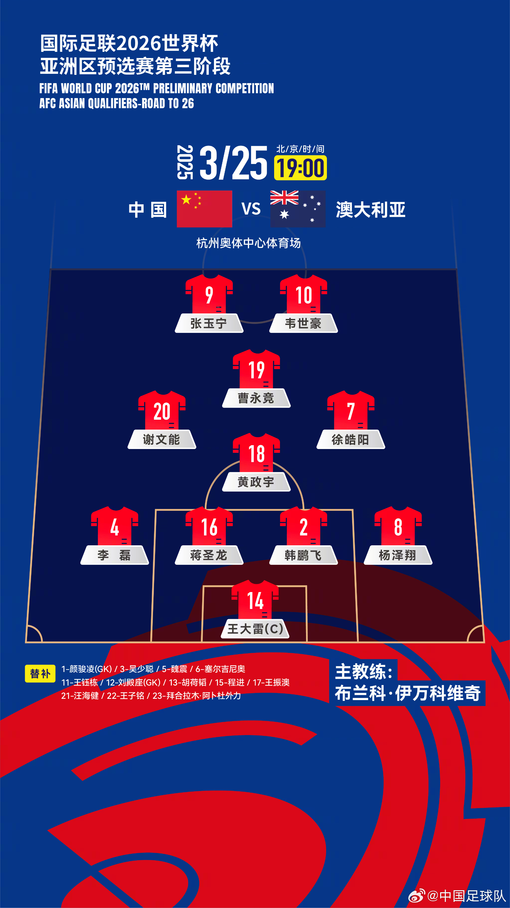  遭伊萬詬??！國足首發(fā)11人聯(lián)賽出場：僅4人鐵主力，楊澤翔0出場