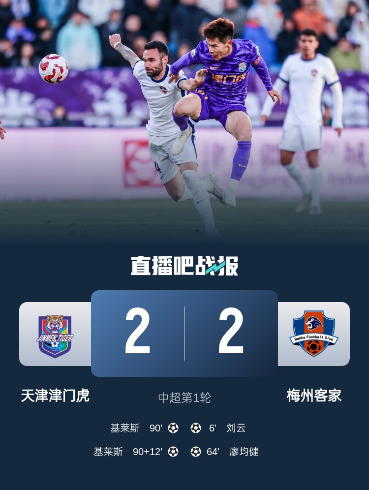 和風(fēng)勁吹！今日下午中超4場比賽全部以平局收場