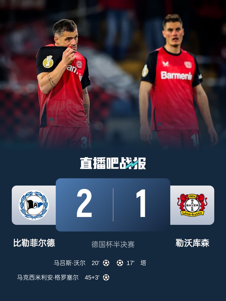  比勒菲爾德是史上第4支晉級(jí)德國(guó)杯決賽的德丙球隊(duì)，此前3隊(duì)未奪冠